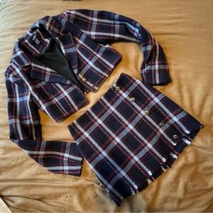 Plaid Matching Suit Set